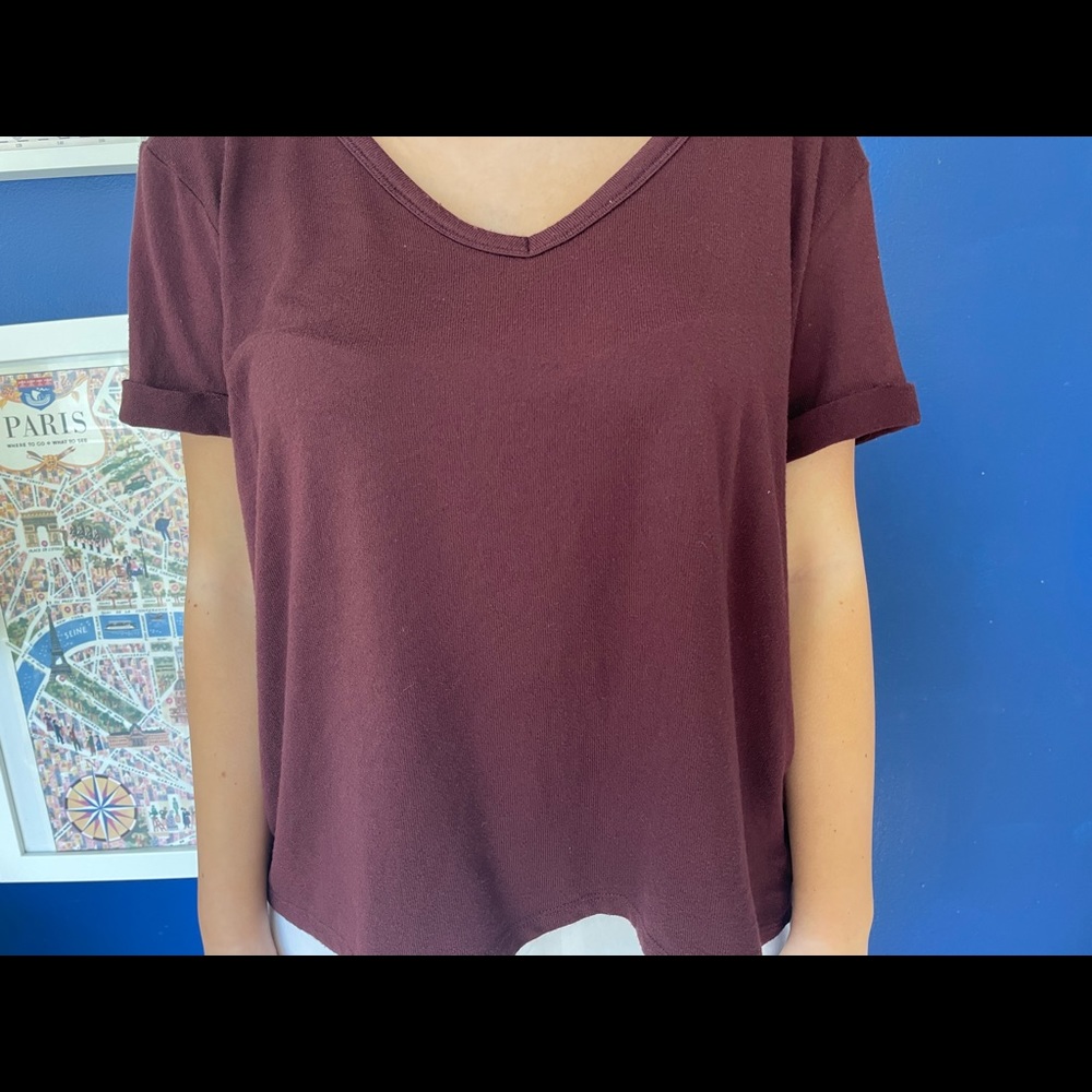 Soft and Sexy Burgundy Tee